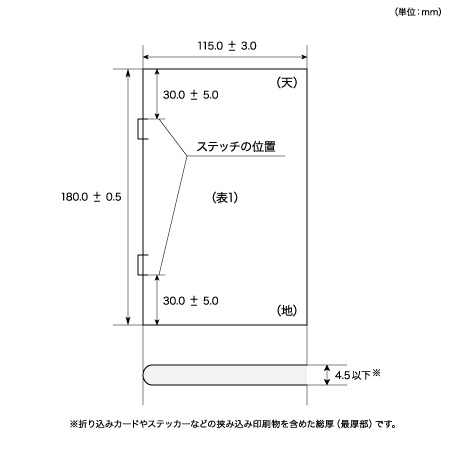 トール用小冊子印刷仕様